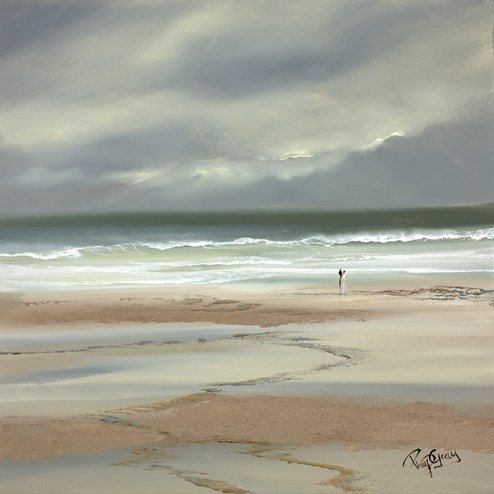 Shoreline Walk by Philip Gray - Original Painting on Box Canvas